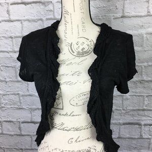Say What? Black Knit Cardigan/Shrug Size L